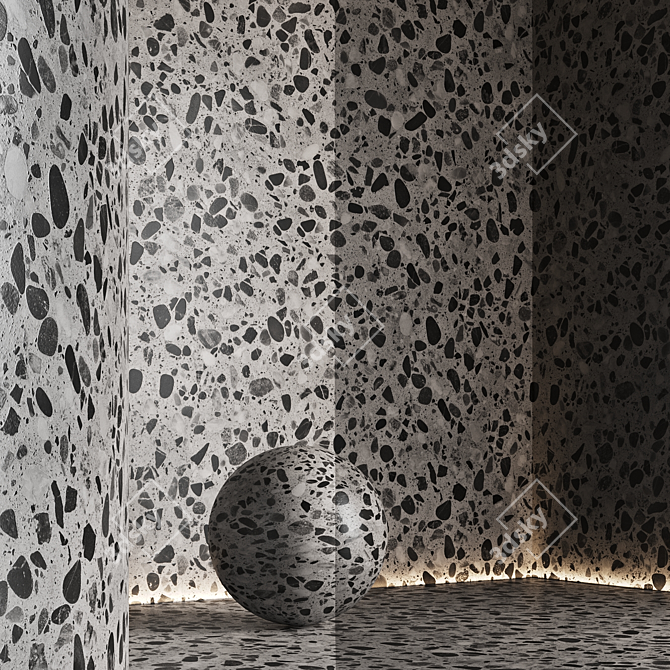 Seamless Terrazzo Marble Textures Set 3D model image 5