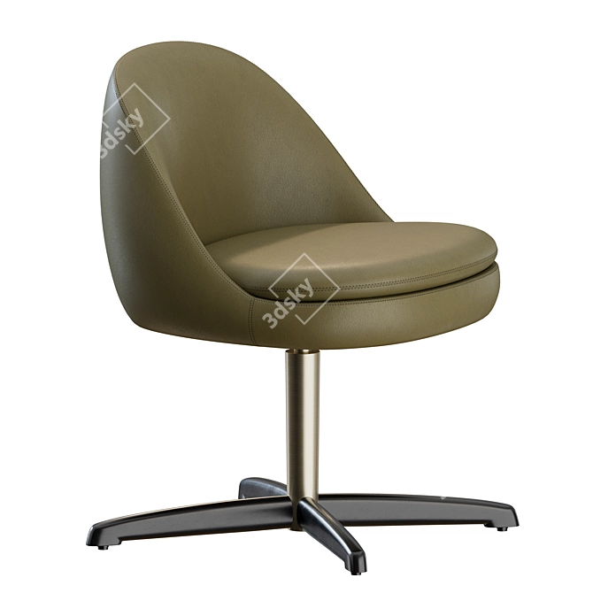 Modern Sendai Metal Chair by Minotti 3D model image 6