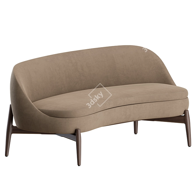 Elegant Sendai Sofa Minotti Design 3D model image 1