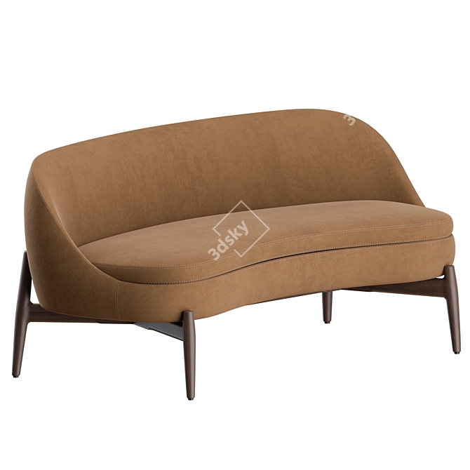 Elegant Sendai Sofa Minotti Design 3D model image 2