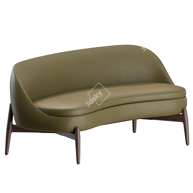 Elegant Sendai Sofa Minotti Design 3D model image 3