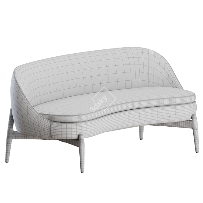 Elegant Sendai Sofa Minotti Design 3D model image 5
