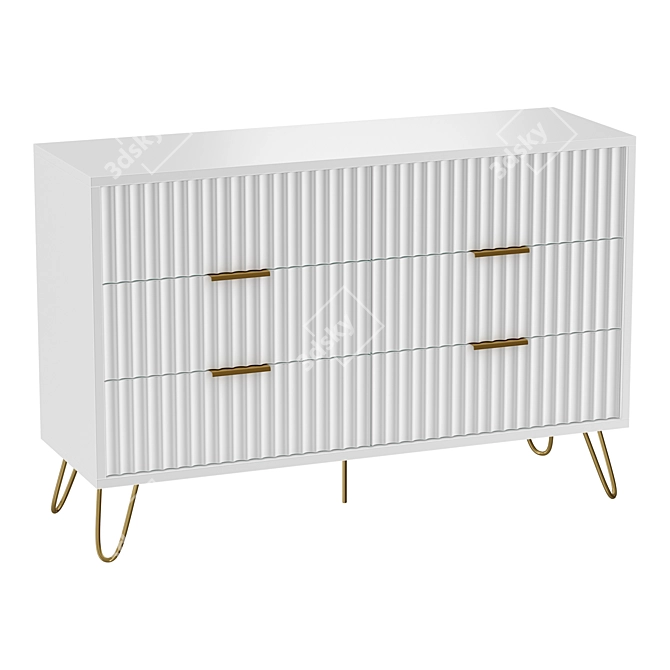 Brandonville 6 Drawer Double Dresser 3D model image 1