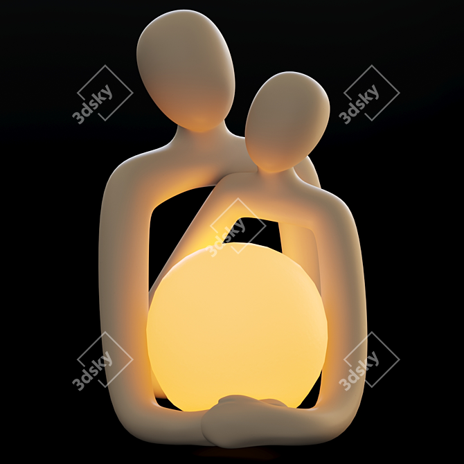 Scandinavian Style Ceramic Night Light 3D model image 3