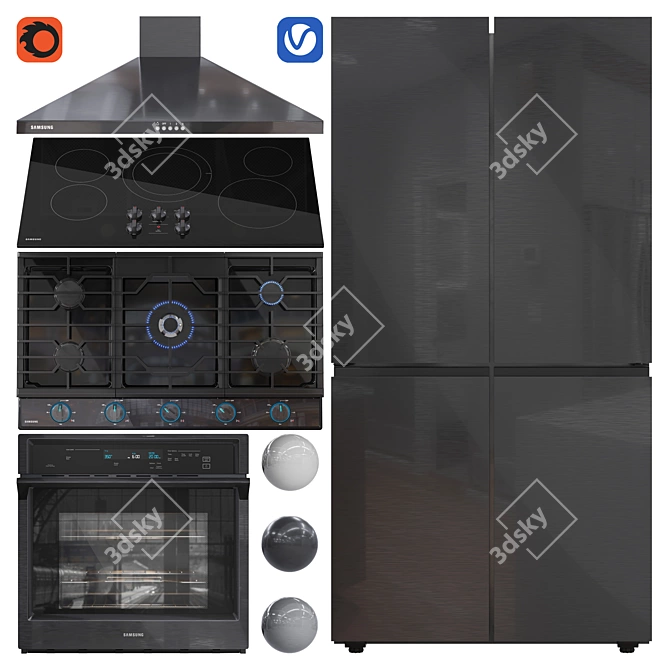 Samsung Smart Appliance Collection 3D model image 2