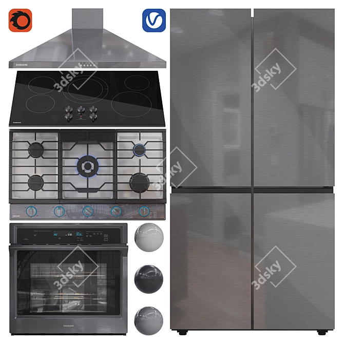 Samsung Smart Appliance Collection 3D model image 3