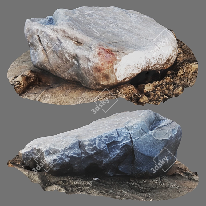 Beach Rock Model Sculpture 3D model image 1