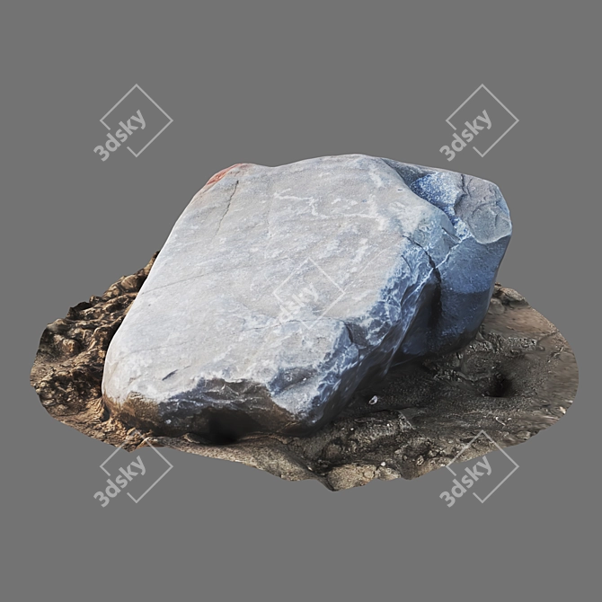 Beach Rock Model Sculpture 3D model image 2