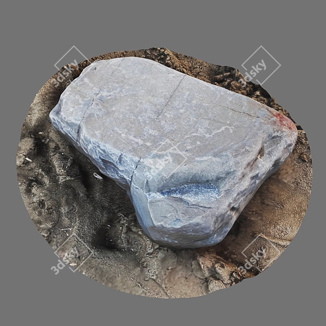 Beach Rock Model Sculpture 3D model image 3