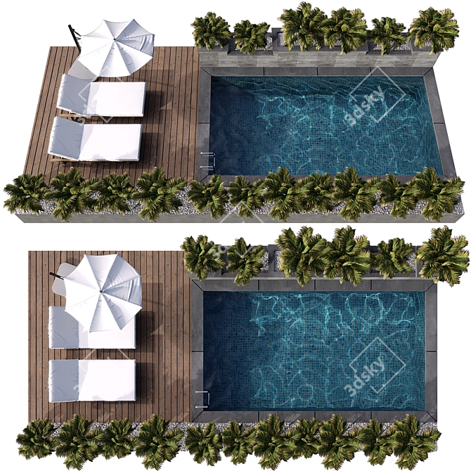 Crystal Clear Pool No86 3D model image 5