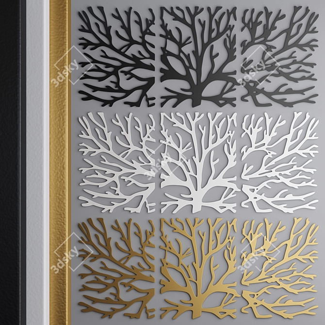 Classic Tree Decorative Panel 3D model image 1