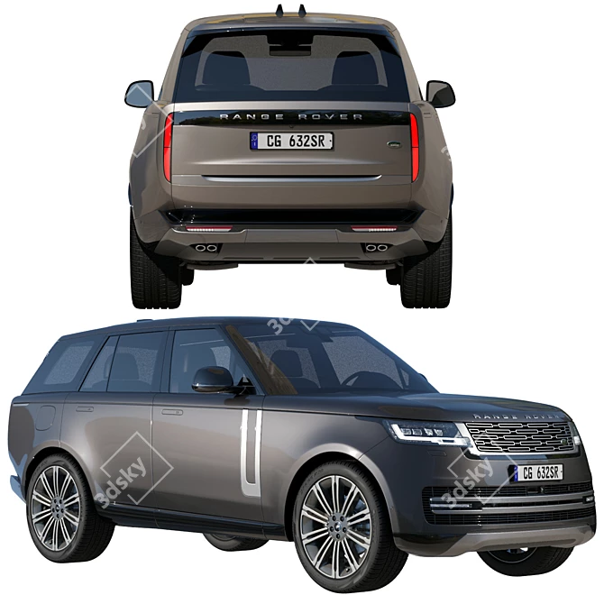 Luxury Land Rover 3D Model 3D model image 4