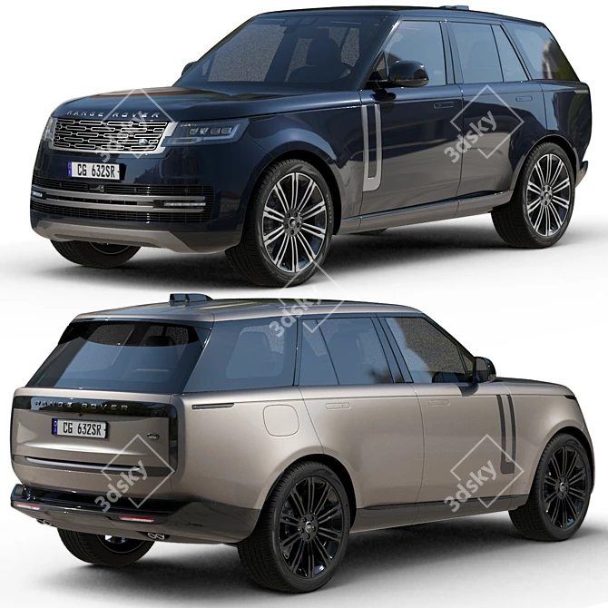 Luxury Land Rover 3D Model 3D model image 5