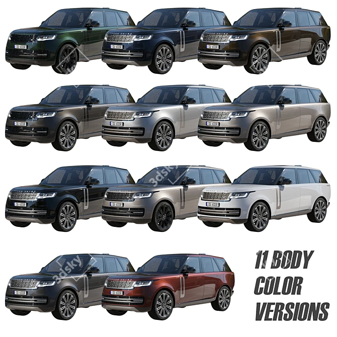 Luxury Land Rover 3D Model 3D model image 6