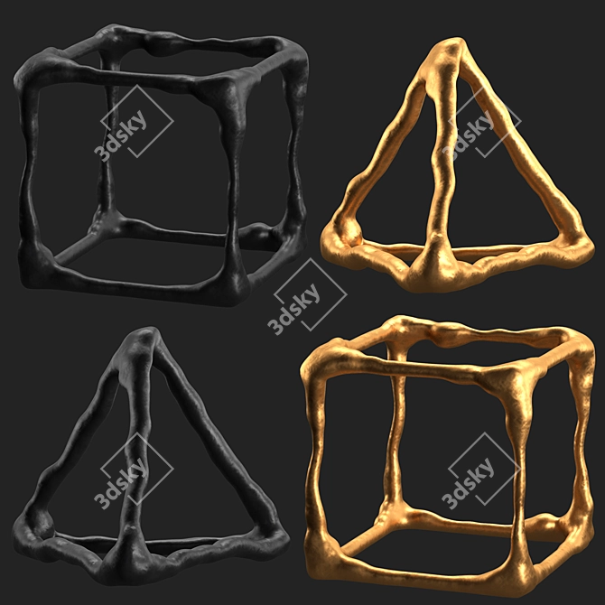 Abstract Iron Sculptures by Corner Design 3D model image 4