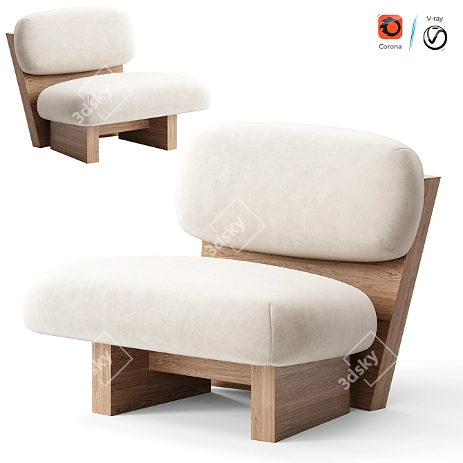 Modern Design Jia Chair Furniture 3D model image 5