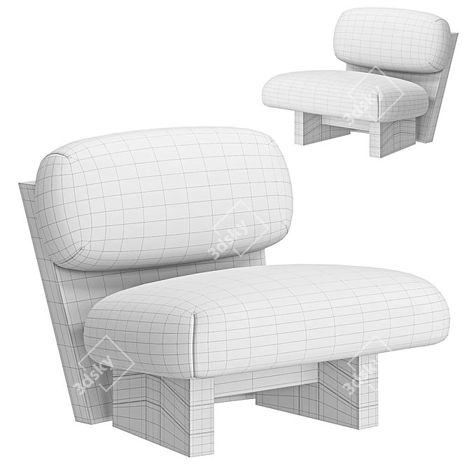 Modern Design Jia Chair Furniture 3D model image 6