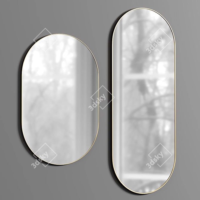 Elegant Renwil Mirrors Set 3D model image 1
