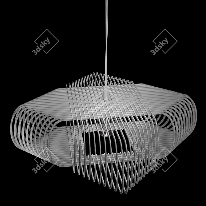 Ovals Ceiling Light by Alex Groot 3D model image 7