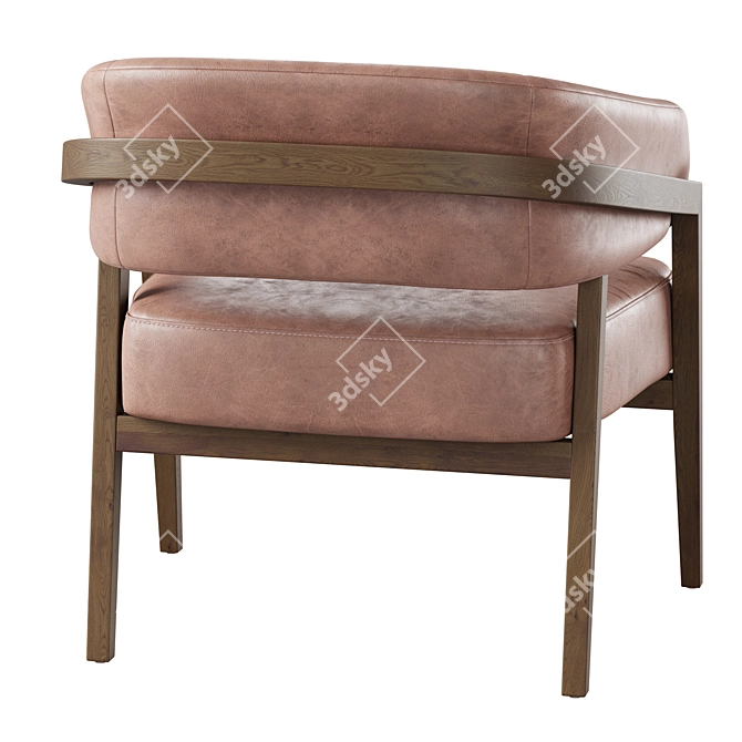 Altra Leather Armchair 3D model image 4