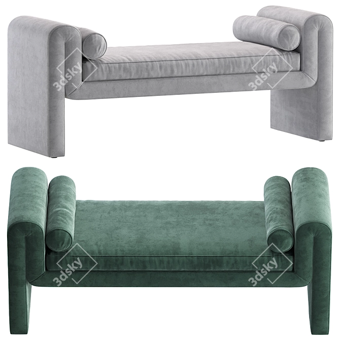 Sophisticated Mitchell Accent Bench 3D model image 2