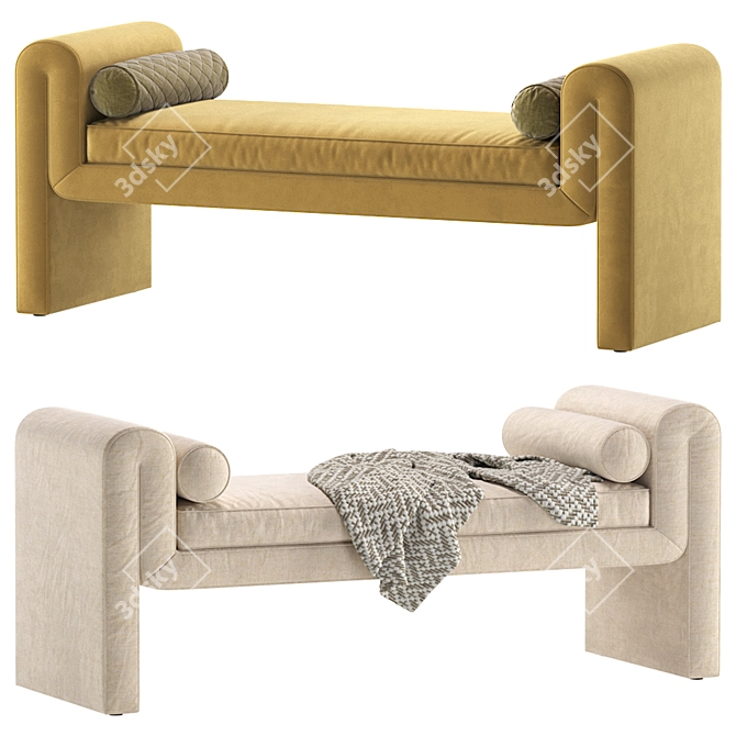 Sophisticated Mitchell Accent Bench 3D model image 3
