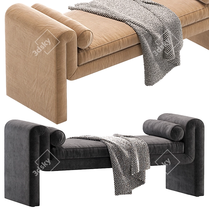 Sophisticated Mitchell Accent Bench 3D model image 5