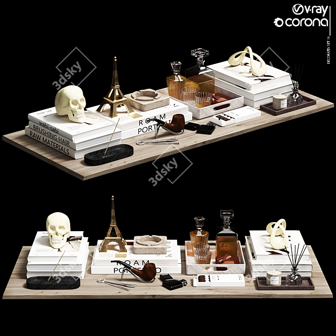Modern Decor Set 2015 3D model image 1