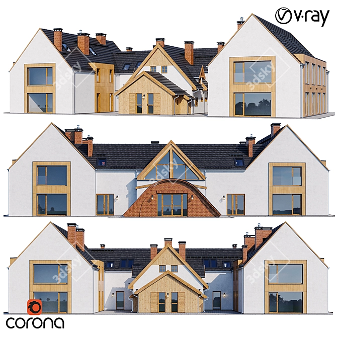 Cosy Cottage 3D Model Kit 3D model image 1