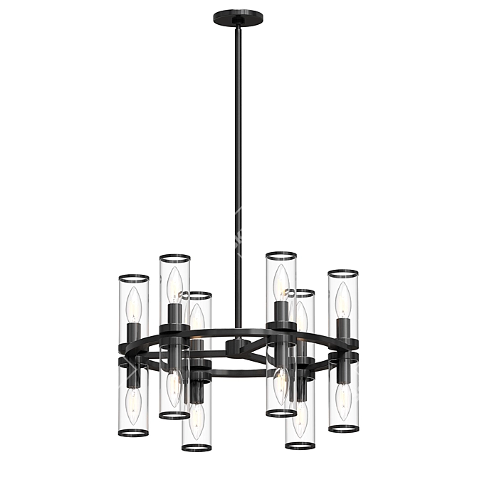 Luxury and Modern Revolve Chandelier 3D model image 2