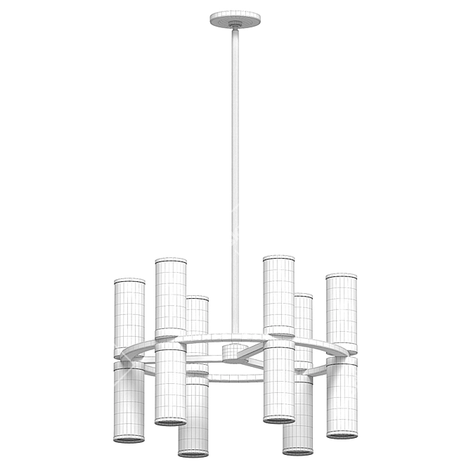 Luxury and Modern Revolve Chandelier 3D model image 3