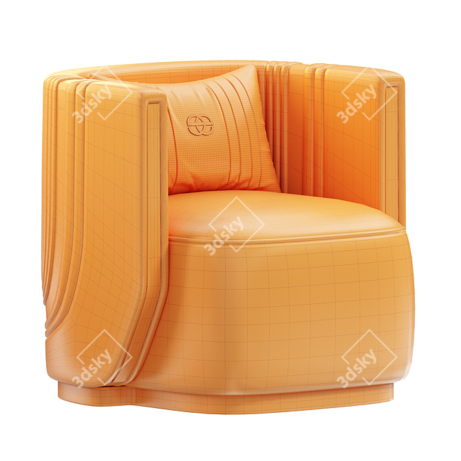  Modern Silver Armchair by Elvemobilya 3D model image 7