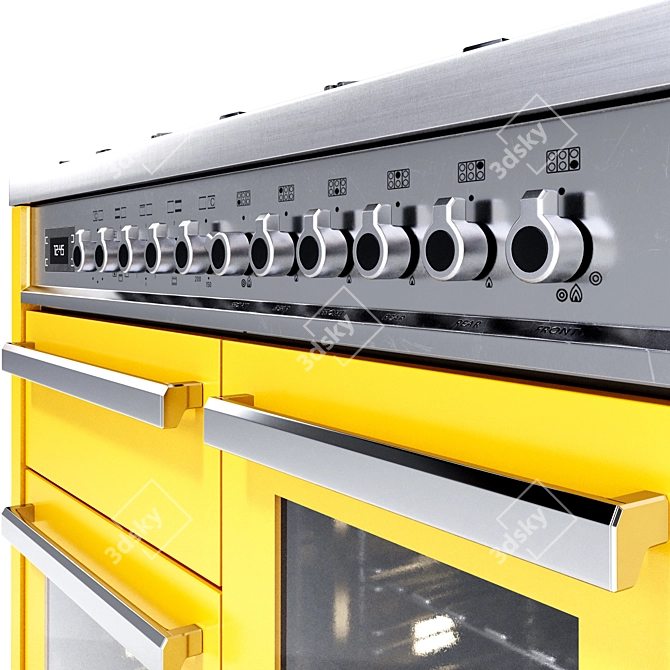 Bertazzoni Professional 6-Burner Electric Cooker 3D model image 2