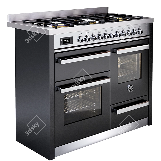 Bertazzoni Professional 6-Burner Electric Cooker 3D model image 4