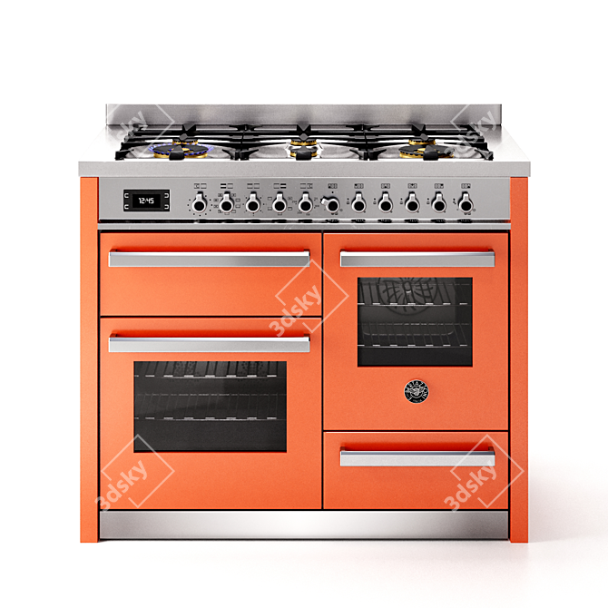 Bertazzoni Professional 6-Burner Electric Cooker 3D model image 6