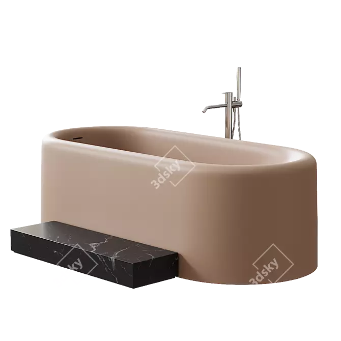 Inbani Ease Freestanding Oval Bathtub 3D model image 6