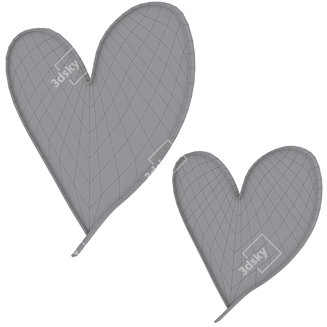 Leanne Ford Heart Wall Mirror 3D model image 4