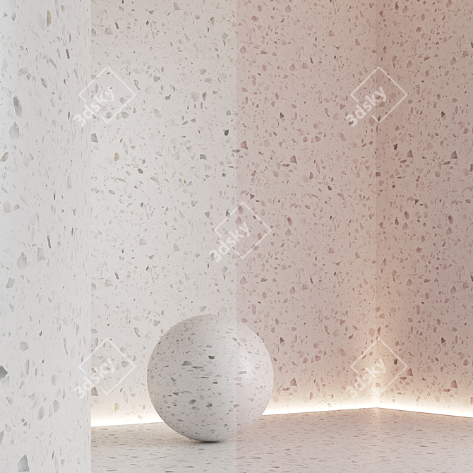 Seamless Marble Terrazzo Texture Bundle 3D model image 2