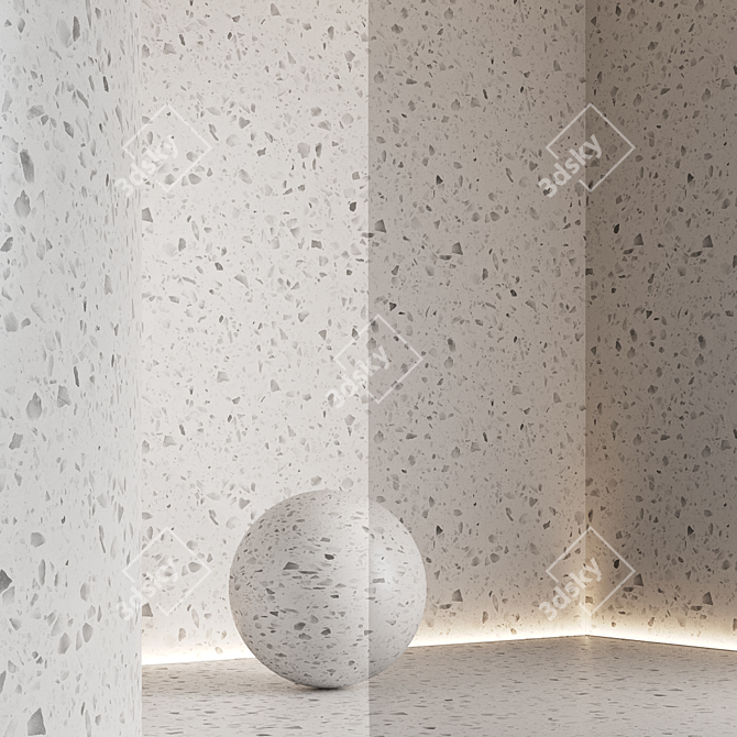 Seamless Marble Terrazzo Texture Bundle 3D model image 5