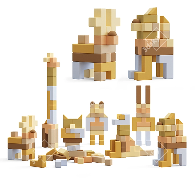 Animal Tetris Constructor, Raduga Grez 3D model image 1