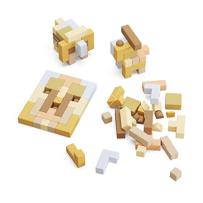 Animal Tetris Constructor, Raduga Grez 3D model image 2