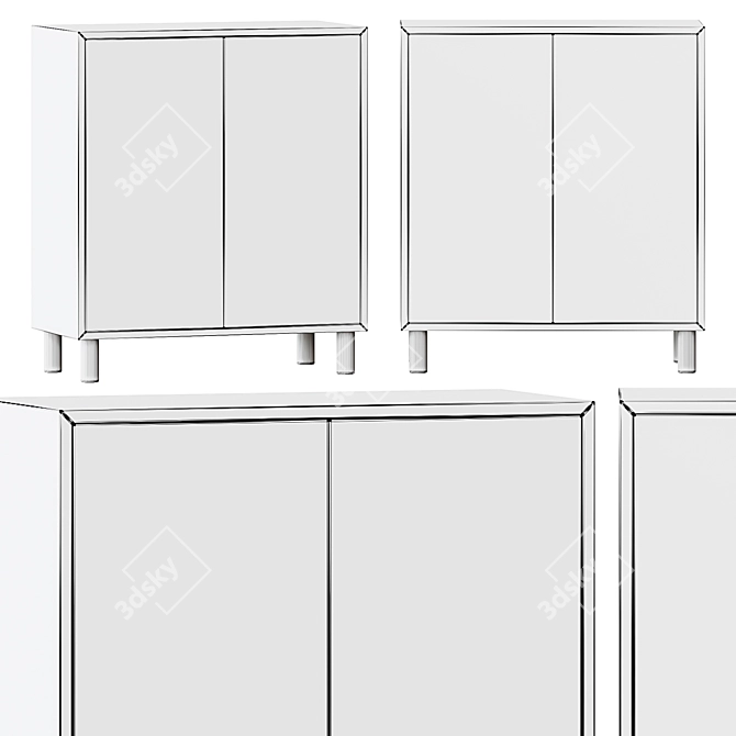 Ikea Eket Cabinet Legs 80cm 3D model image 6