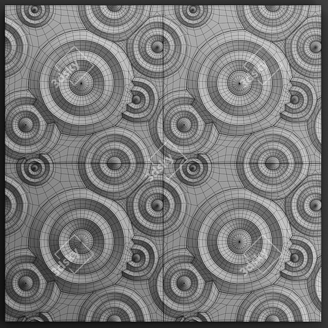 3D Circles Panel Set 3D model image 3