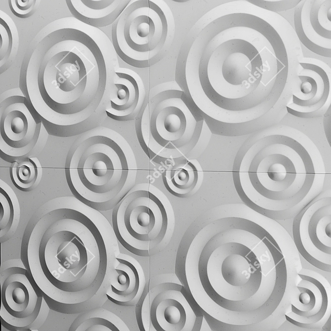3D Circles Panel Set 3D model image 9