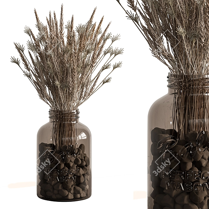 Dried Wheat Plants 100 3D model image 1