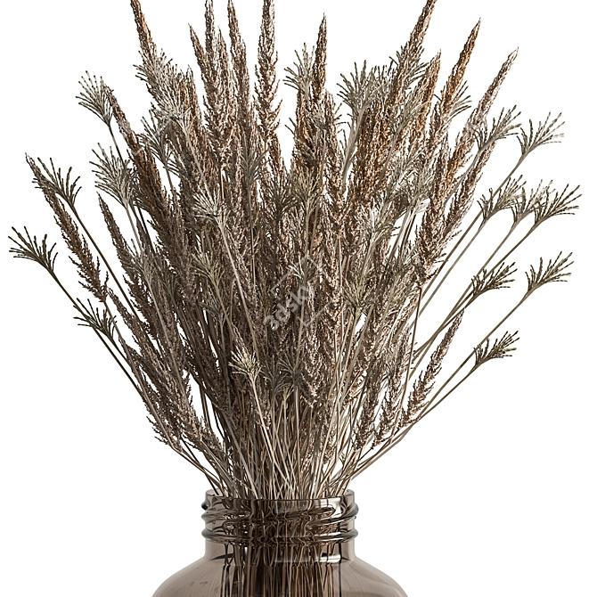 Dried Wheat Plants 100 3D model image 2