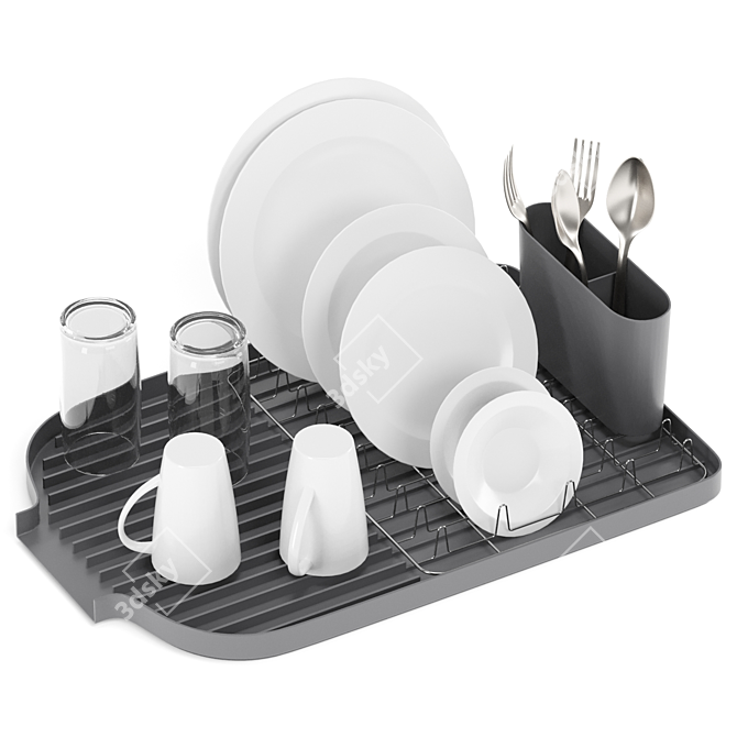 Multi-Format Dish Rack Render Files 3D model image 1