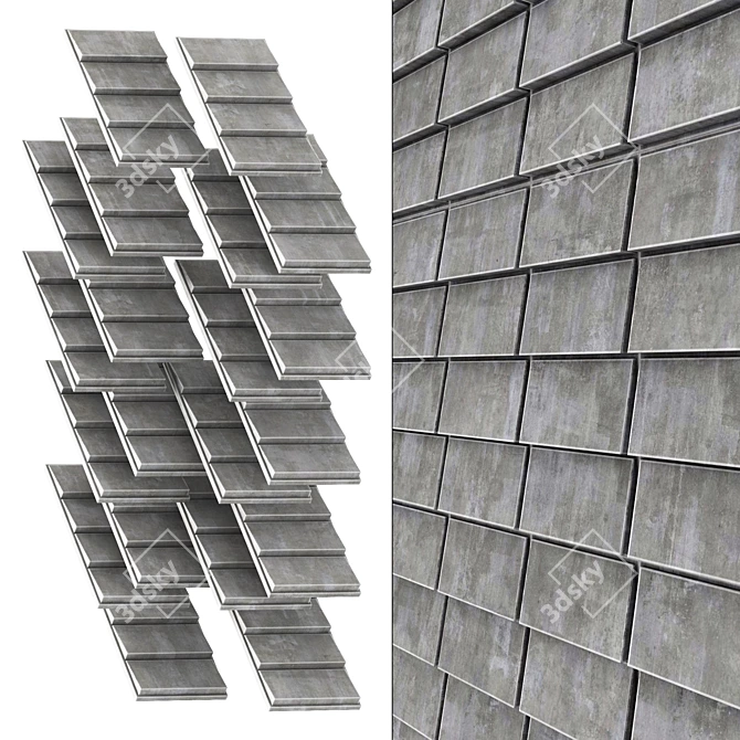 Polygon Tile Decor Set 3D model image 1