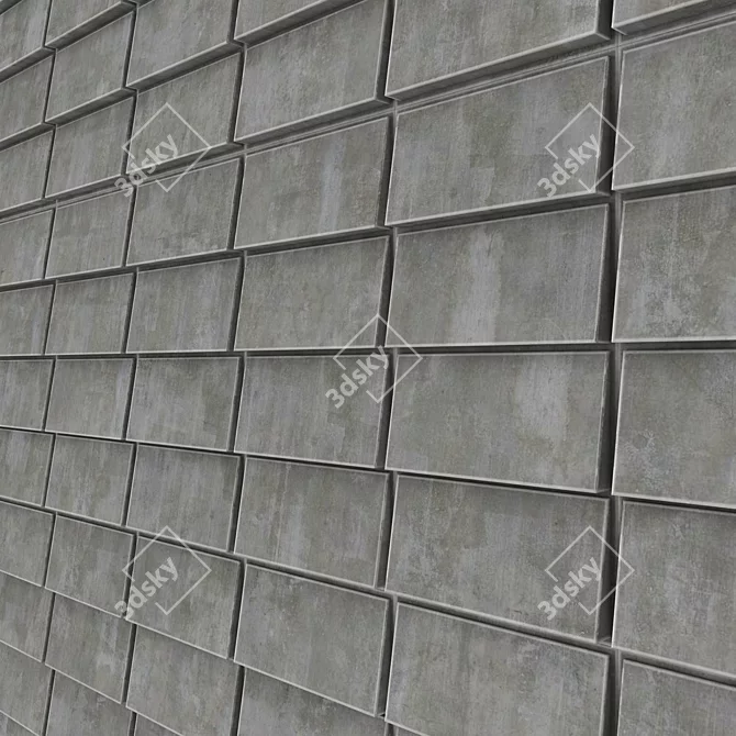 Polygon Tile Decor Set 3D model image 2