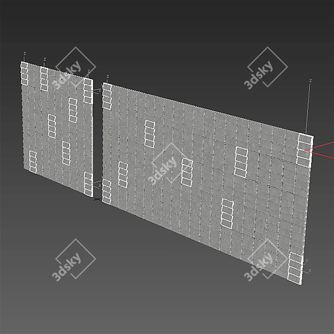 Polygon Tile Decor Set 3D model image 4